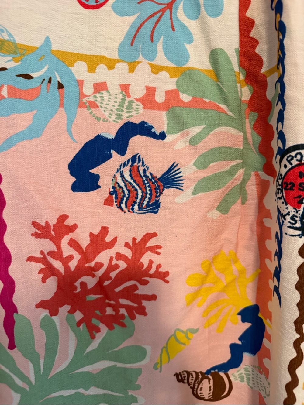 NWT ZARA Patchwork Print Summer Beach Seashell Cottage European Skirt Large - Picture 6 of 9